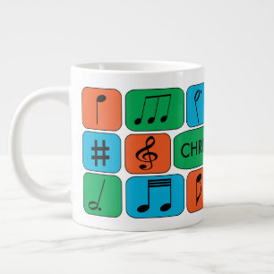 Grande Tasse Notes musicales personnalisées