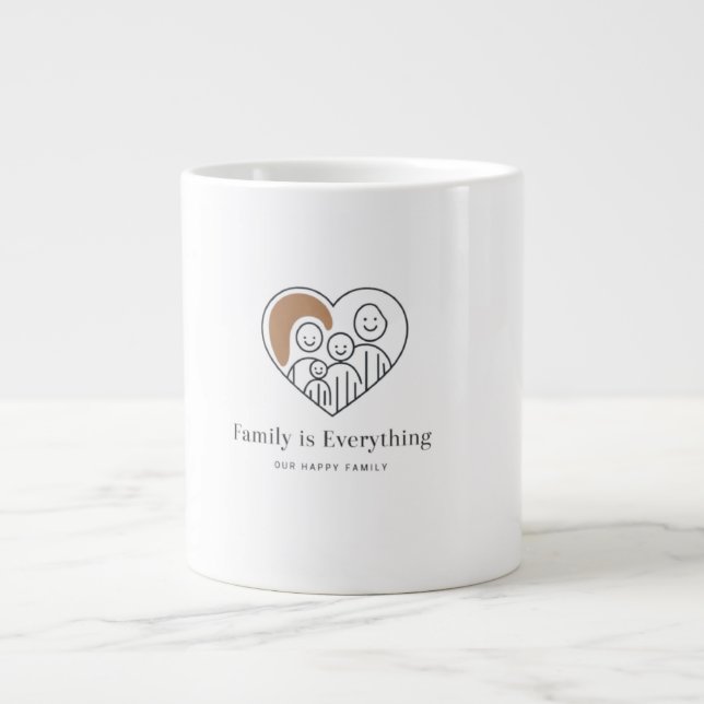 Grande Tasse Notre famille heureuse (Devant)