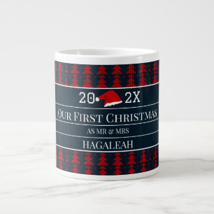Grande Tasse Notre premier Noël en tant que M. et Mme Couple Ne