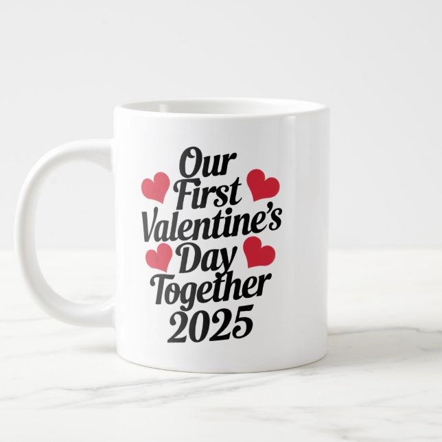 Grande Tasse Notre première Saint Valentin ensemble 2025 (Gauche)