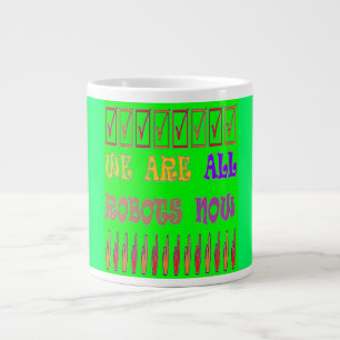 Grande Tasse Nous sommes tous des robots couleur verte avec des