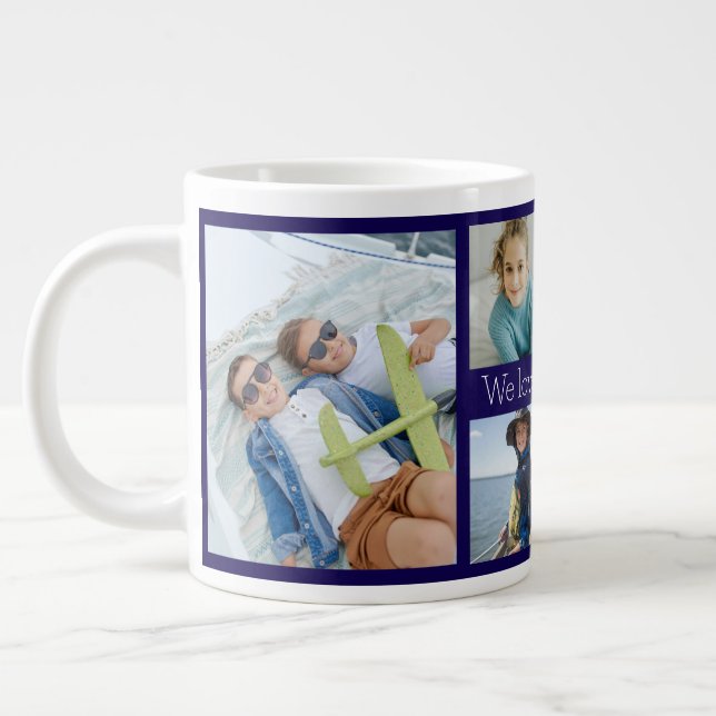 Grande Tasse Nous vous aimons Bubbe Grand-mère 6 Photo  (Gauche)