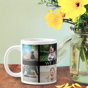 Grande Tasse Nous vous aimons grand-mère Collage de photos pers