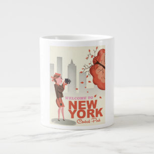 Grande Tasse Nouvelle affiche de voyage vintage de Central Park