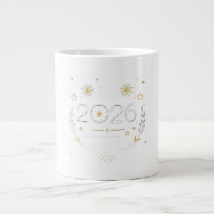 Grande Tasse Nouvelle Année 2026 Feux d'Artifice Dorés “Nouvell