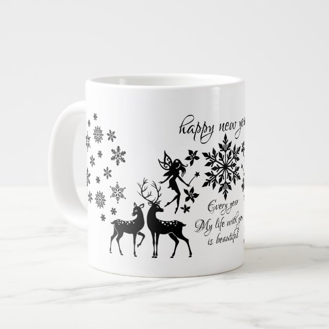 Grande Tasse nouvelle année heureuse (Devant gauche)