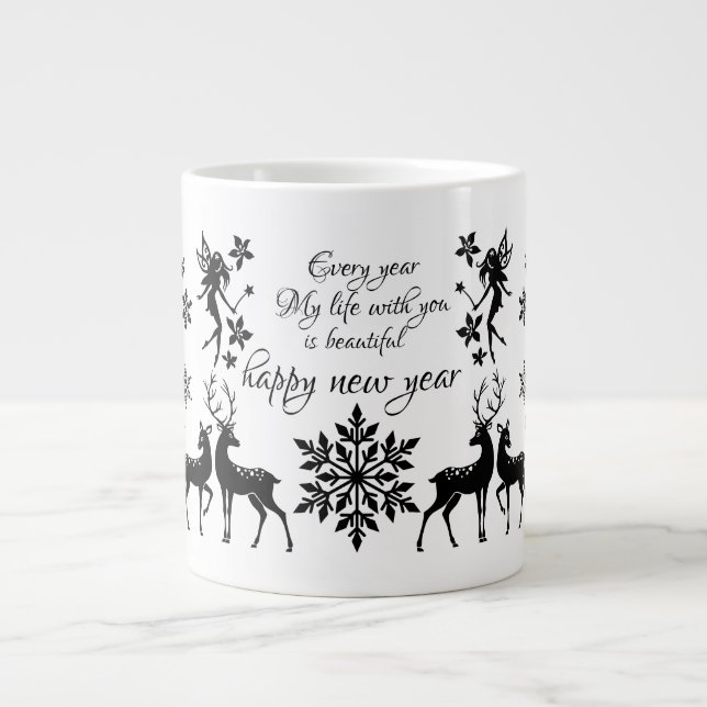 Grande Tasse nouvelle année heureuse (Devant)