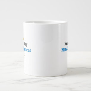 Grande Tasse Nouvelle journée, nouvelles chances" Minimaliste