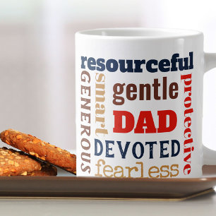 Grande Tasse Nuage de mots de définition de Papa en typographie