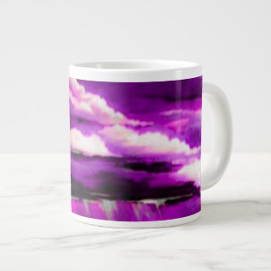 Grande Tasse Nuages de tempête rose