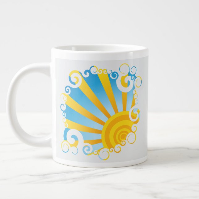 Grande Tasse Nuages Tourbillonnants Sur Éclat de Soleil (Gauche)
