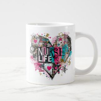 Grande Tasse Nurse Life Valentine–Heart-Shaped Medical