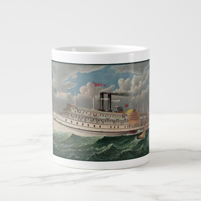 Grande Tasse NY Voyage Grand Paddlewheel Bateau à vapeur Le Pèl (Devant)
