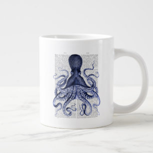 Grande Tasse Octopus bleu