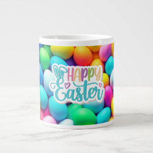 Grande Tasse Oeuf de Pâques aux couleurs vives/Printemps