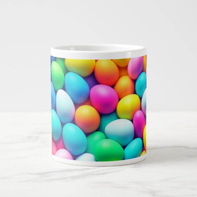 Grande Tasse Oeuf de Pâques aux couleurs vives/Printemps (Devant)