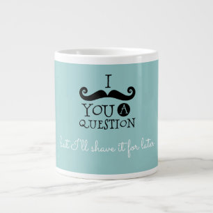 Grande Tasse Oeuf Robin noir Humour Moustache bleu