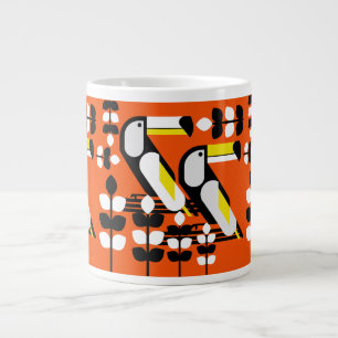 Grande Tasse Œuvre d'art colorée de toucan tropical