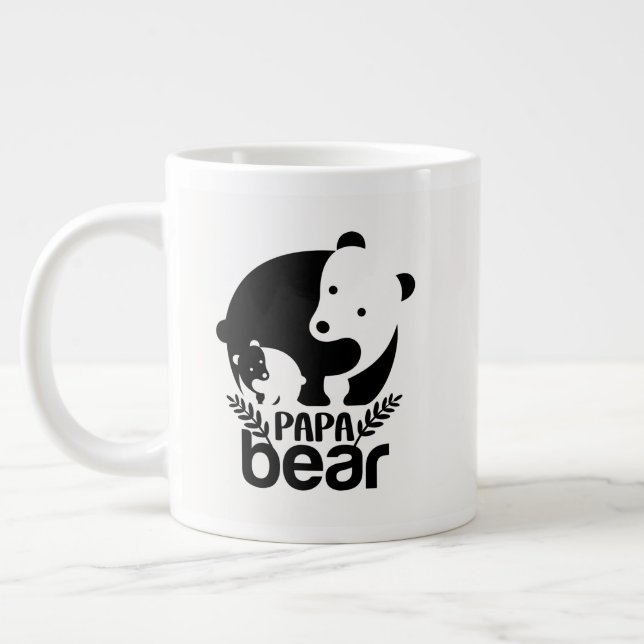 Grande Tasse Œuvre d'art de Cool Papa bear (Gauche)