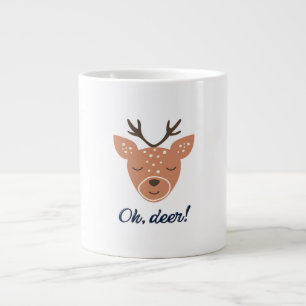 Grande Tasse Oh cerf cerf amour Sauver le cerf Design Créatif