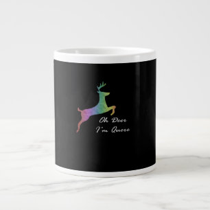 Grande Tasse Oh Cerf Drôle Queer Pun Fierté LGBT Célébration