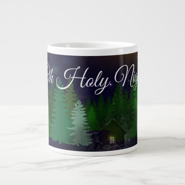 Grande Tasse Oh Holy Night - L'histoire de Noël sur un (Devant)