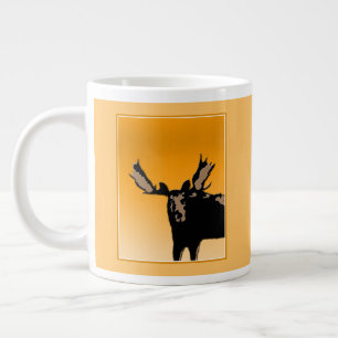 Grande Tasse Oie au coucher du soleil - Art original de la faun