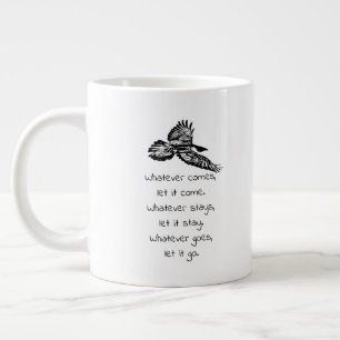 Grande Tasse Oiseau du Corbeau noir S'enflammant Citation Inspi