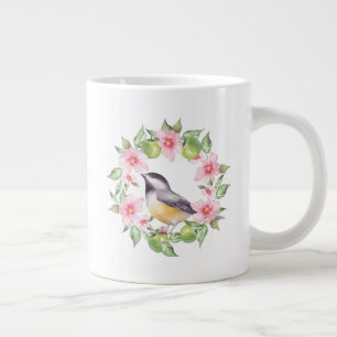 Grande Tasse Oiseau et fleurs 2