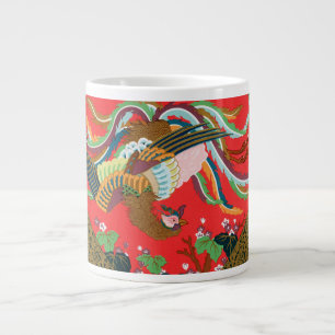 Grande Tasse Oiseau Phoenix Rouge Vintage Art Japonais G.A. Aud