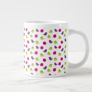 Grande Tasse Oiseaux colorés mignons