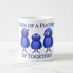 Grande Tasse Oiseaux d'une fleur de plumes ensemble