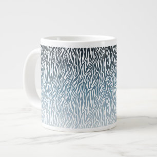 Grande Tasse Ombre d'impression Wild Blue Zebra