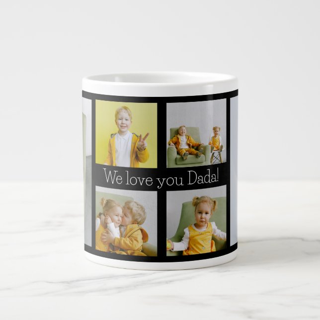 Grande Tasse On aime papa 6 photos  (Devant)