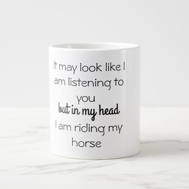 Grande Tasse On dirait que j'écoute beaucoup (Devant)