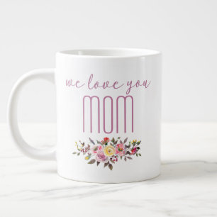 Grande Tasse On T'Aime Maman Pink Floral