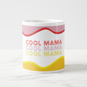 Grande Tasse Ondes rétro 'Mama Cool' aux couleurs vives