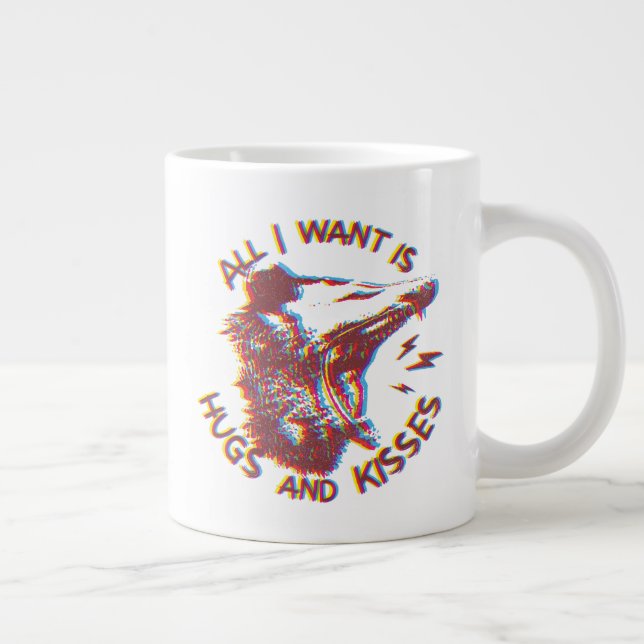 Grande Tasse Opossum Possum Souhaitant Aimer Drôle Mème Animal (Droite)