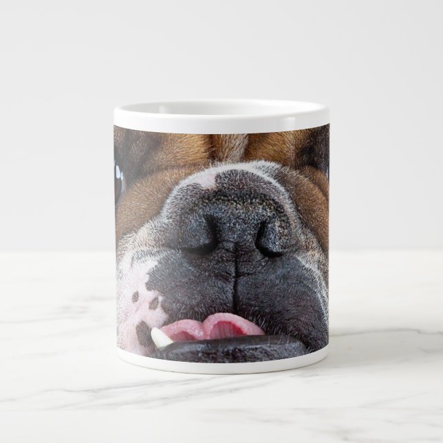 Grande Tasse Oreillers à lancer de Bulldog anglais (Devant)
