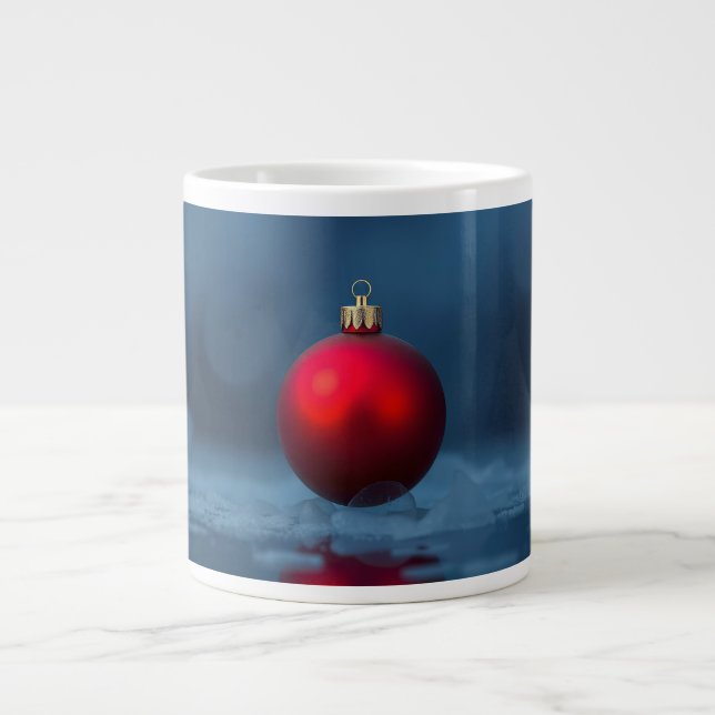 Grande Tasse Ornement de boule de Noël (Devant)