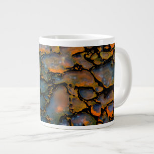 Grande Tasse Os de dinosaure pétrifié orange