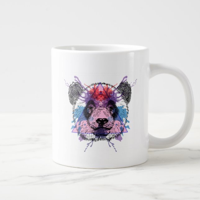 Grande Tasse Ours de panda géométrique (Droite)
