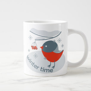 Grande Tasse Ours d'hiver et baies de raies rouges
