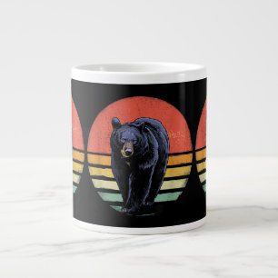 Grande Tasse Ours Noir Rétro Vintage