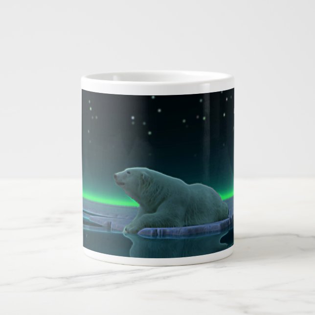 Grande Tasse Ours polaire à bord de glace (Devant)