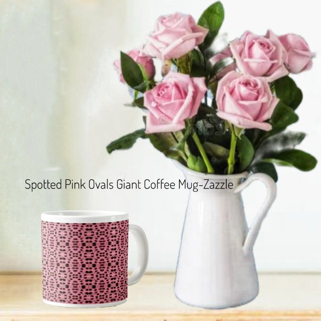 Grande Tasse Ovales roses tachetés (Créateur téléchargé)