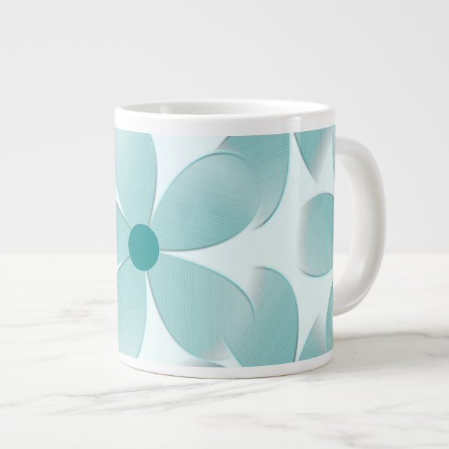 Grande Tasse Padrão floral verde. (Devant droit)