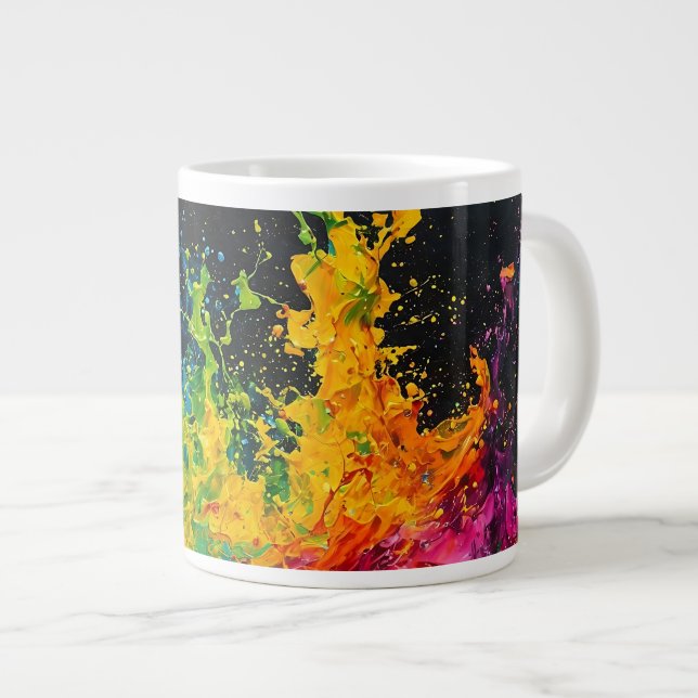 Grande Tasse Paint coloré (Devant droit)