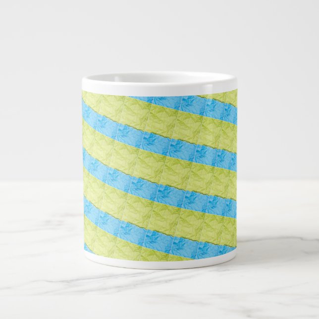 Grande Tasse palettes bleus et jaunes (Devant)