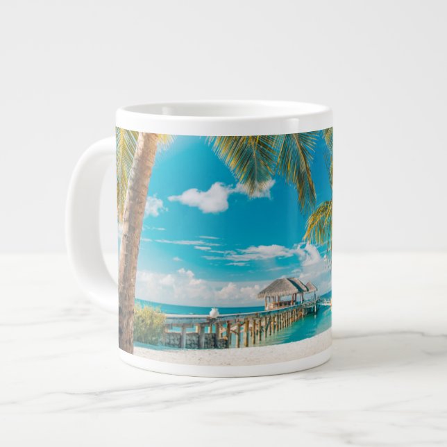 Grande Tasse Palmiers au coucher du soleil (Devant gauche)